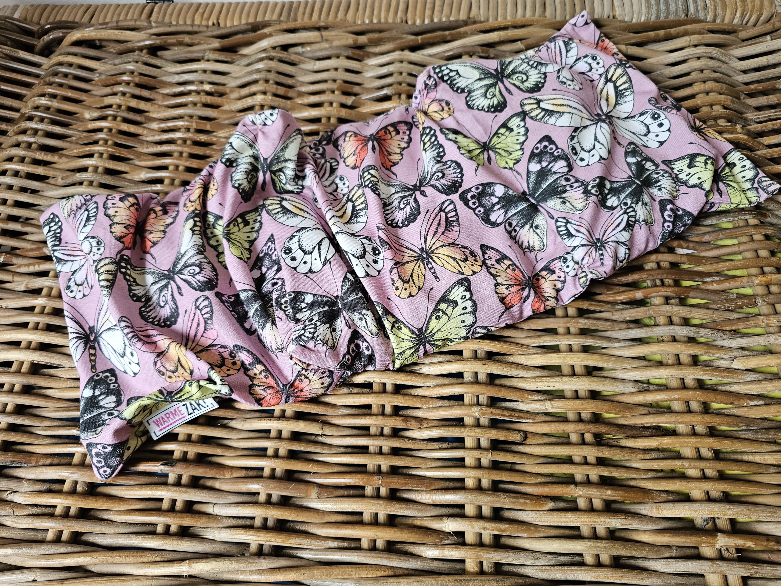 Warmezak! | Roze | Vlinder print | 60x20x3cm
