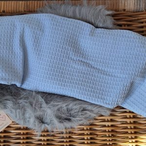 Warmezak! | Blauw | Wafelstof | 60x20x3cm | Wasbare hoes