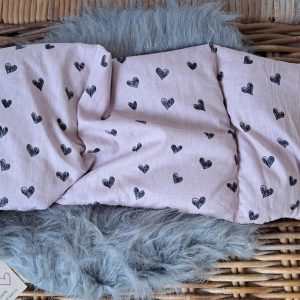 Warmezak! | Roze | Hartjes print | 60x20x3cm