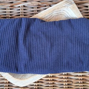 Warmezak! | Donkerblauw | RIB-stof | 60x20x3cm | Wasbare hoes