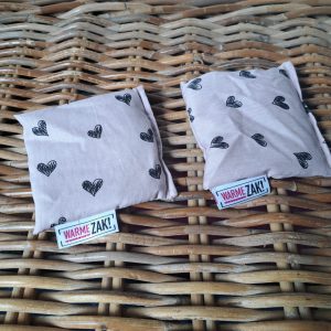 Warmezak! | Roze | Hartjes print | 10x10x1cm