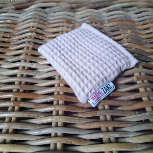 Warmezak! | Oud-roze | Wafelstof | 10x10x1cm
