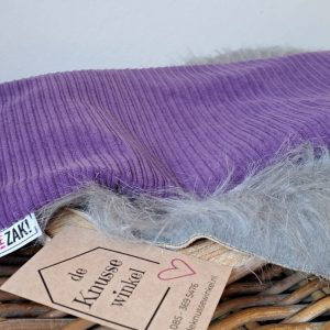 Warmezak! | Paars | RIB-stof | 60x20x3cm | Wasbare hoes